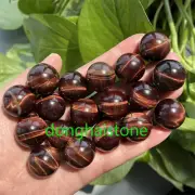 20PCS Wholesale Natural Red Tiger’s Eye Carved Sphere Quartz Crystal Ball 20mm+