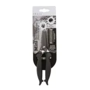 Premium 6.7 Inch Black Scissors with Titanium Coated Blades for Crafting