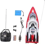 KONTONTY Remote Controlled Boat High Speed for Pools Lakes Includes Boat Remote Propellers Rechargeable Battery Charging Cable Easy to Use Design