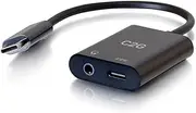 C2G USB-C® to AUX Multiport Adapter (3.5mm) with Power Delivery up to 100W