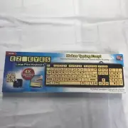 Easy EZ EYES Large Print USB Keyboard PC & MAC 4x Sealed (As Seen on TV)
