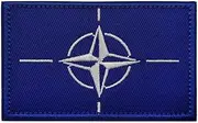 [Mr.Fashion] European National Emblem Embroidered Armband British French German Flag Embroidery DIY Personalized Cloth Armband (NATO)
