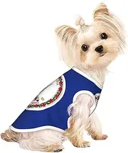 Flag of Virginia print Dog Shirts for Small Dogs Stretchy T-Shirts Lightweight Tank Top Sleeveless Striped Vest