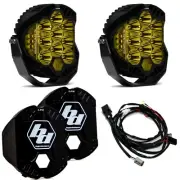 Baja Designs LP9 Sport LED Amber Spot Pattern Lights/Toggle Harness/Rock Guards