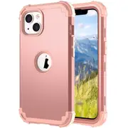 MCC Impact iPhone 15+ Plus Shockproof 3in1 Rugged Case Cover Apple 15Plus [Rose Gold]