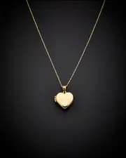 Fremada 14K Italian Gold Heart Locket Necklace