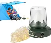 Camp Lights String,Outdoor Tent Lights - Quick Storage Retractable 32.8FT Rechargeable Water Resistant Portable LED Lantern Bulb for Patio Awning Garden