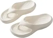 [Generic] Pillow Arch Support Flip Flops, Women's Men Summer EVA Clip Toe Platform Flip Flops Beach Casual Slip-On Slippers
