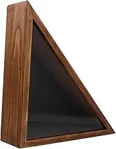 Wood Flag Box Wood Flag Container Flag Display Case for Burial Flag Triangle Flag Holder Wooden Flag Case Display Box Wall Dec