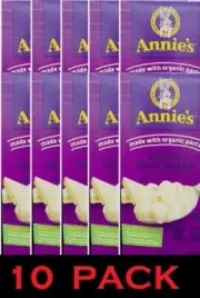 Annie's Macaroni & Cheese Shells & White Cheddar With Organic Pasta 6 oz 10 PACK