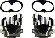 Stainless steel four exhaust pipes, Car Accessories Rear Bumper Exhaust Tail Tip Muffler Compatible For Benz A-Class W177 A35 C118 CLA35 X247 GLB35 A45S(Glossy Black)