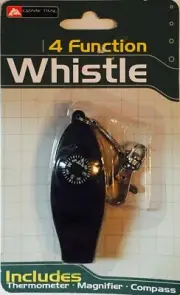 4 Function Whistle + Thermometer + Magnifier + Compass - 056389100442 - Ozark