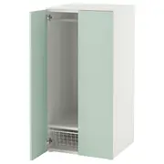SMÅSTAD / PLATSA wardrobe, white/light green, 60x57x123 cm