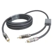 Long 2RCA Male to 1RCA Male Auditory Cable Gold Plated Contacts for Highly Sound