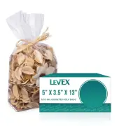 0.75-Mil Expandable Gusseted Poly Bags Clear Polyethylene Multiple Sizes LDPE
