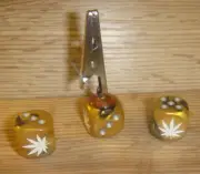 CHESSEX #3 pc Matching Dice Set #1 Dice Standing Roach Clip + #2 Game Dice A26