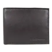 Ben Sherman Mens Kensington Collection 16005C Leather Passcase Wallet, Black