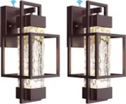 Modern Outdoor Light Fixtures Dusk to Dawn Outdoor Lighting 2 Pack, 15" Exterior
