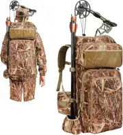 NEW VIEW Camo Bow Hunting Backpack for Men and Women, Saddle Hunting Back Pack w