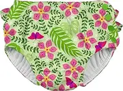 i play. Tropical Ruffle Snap Reusable Absorbent Swimsuit Diaper-Lime Palm Garden 3T (2-3yr)