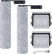 Jegehoyo Accessory Set for Roborock Flexi/Flexi Lite/Flexi Pro Wet/Dry Vacuum Cleaner with Suction Power Accessories, 2 Brush Rollers + 2 HEPA Filters + 1 Cleaning Brush