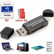 2.0 Adapter PC TF Micro USB Mobile Phone OTG SD Card Reader