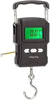 [NC] 165lb/75kg Luggage Scale with Backlit LCD Display Digital Fishing Scale with Measuring Tape Hanging Scale