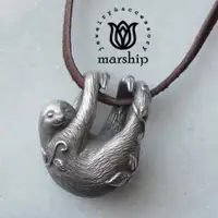在飛比找蝦皮商城優惠-Marship 日本銀飾品牌 樹懶項鍊 925純銀 古董銀款