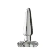 Spartacus Blown Glass Spade Butt Plug Small - Clear