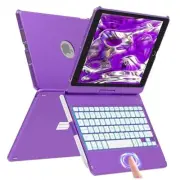 for iPad 9th/8th/7th Generation Case with Keyboard with Touchpad, Dark Purple
