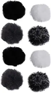 Mellisso 8PCS Universal Lavalier Microphone Furry Windscreen Fur Windshield Wind Muff for Lapel Lavalier Mic 5Mm
