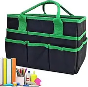 [Generic] Garden Tote Storage Bag - Stationery Organizer Pouch, Compact Portable Storage Bags | 600D Oxford Cloth, Multiple Compartments, Teacher’s Storage Solution, Lightweight Utility Tote
