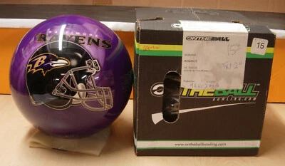 15# 4oz TW 2.0 NIB 2013 Style VIZ-A-BALL NFL Baltimore RAVENS Bowling Ball