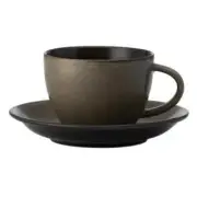 Oneida L6753059501 Rustic Chestnut 4.25" Two-Tone Porcelain Espresso Saucer