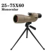 Powerful 25-75X60mm Monocular Bird Watching Telescope Spotting Scope Long Range
