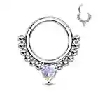 Piercing Ring Held Ear Daith Beads And Heart Aurore Borealis