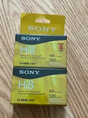 Sony Hi8 Brilliant Color and Sound Camcorder 8mm Cassettes 4 Pack