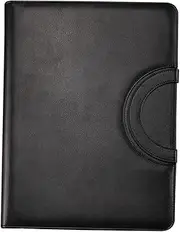 COHEALI Leather Folder with Zipper Document Organizer Binder Business Portfolio Padfolio Ring Binders