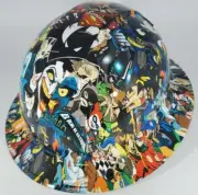 New Full Brim Hard Hat Custom Hydro Dipped BATMAN HEROES & VILLIANS. Free Ship