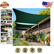 Versatile 15' x 19' Rectangle Green Shade Sail - Perfect for Any Outdoor Space