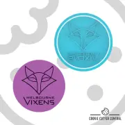 Melbourne Vixens Netball Team Cookie Cutter and Embosser - 7.5cm Round