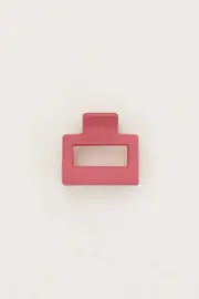 Pink Matte Rectangle Claw Clip