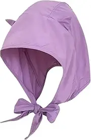 Sarini Girl Cat Ear Hat with Self Tie Turban Teen Sunproof Hat for Climbing Traveling Fishing Quick Drying Stylish Outdoor Accessory M Size 56-58cm Purple