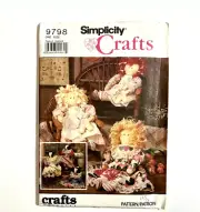 Simplicity Crafts pattern #9798 Stuffed Doll and Cow-Doll With Clothes 24" dolls