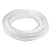 3/8 Inch x 32.8 Ft Split Wire Loom Tubing , Guard Convoluted Flex, White