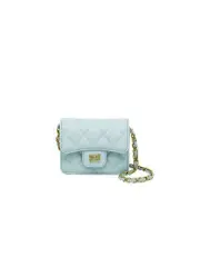 Cavalli Class COMO Light Blue Mini Quilted Crossbody Bag