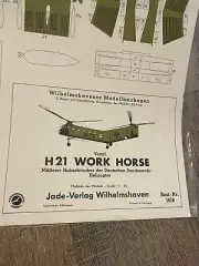 Vtg Paper Model Kit Plane H21 Work Horse Jade-Verlog Wilhelmshaven