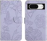 Compatible with Google Pixel 8 5G Cover,Compatible with Google Pixel 8 5G Flip Kickstand PU Leather Wallet Phone Case Purple