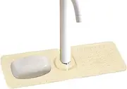 Faucet Sink Mat - Silicone Faucet Handle Drip Catcher Tray Mat | Kitchen Sink with A Round Hole Splash Guard for Kitchen, Bathroom, Laundry Room