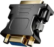 PANPEO DVI to VGA, DVI Male 24+5 to VGA Female Adapter 1080P for Computer, PC Host, Laptop, Graphics Card to HDTV, LG HP Dell Monitor, Display Screen and Projector - Gold Plated Joint